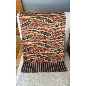 VINTAGE 90s Royal Sateen 100% combed cotton paisley pillowcase (1)